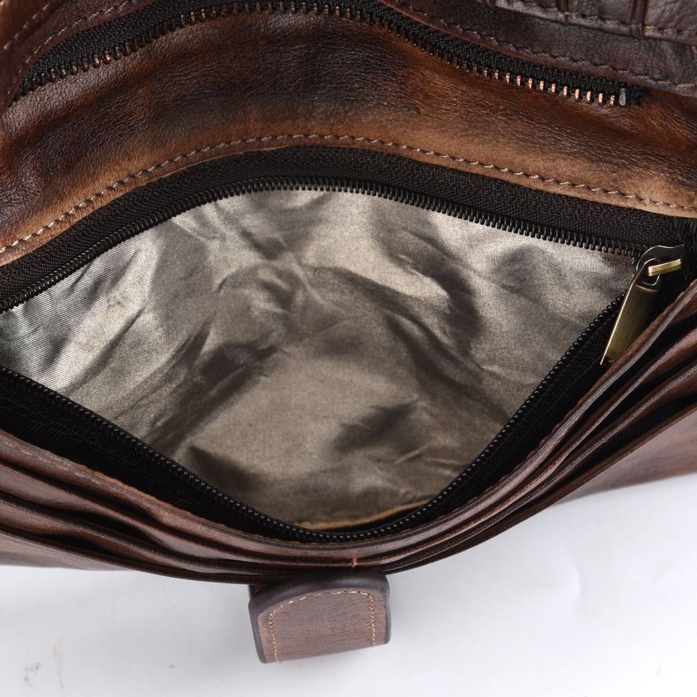 Vintage Long Leather Wallet – Multi-Slot Zipper Organizer