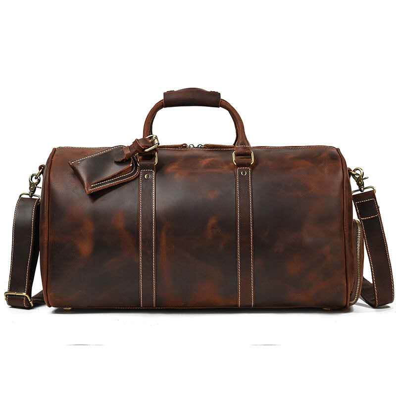 Vintage Leather Travel Duffle Bag-Original Leather