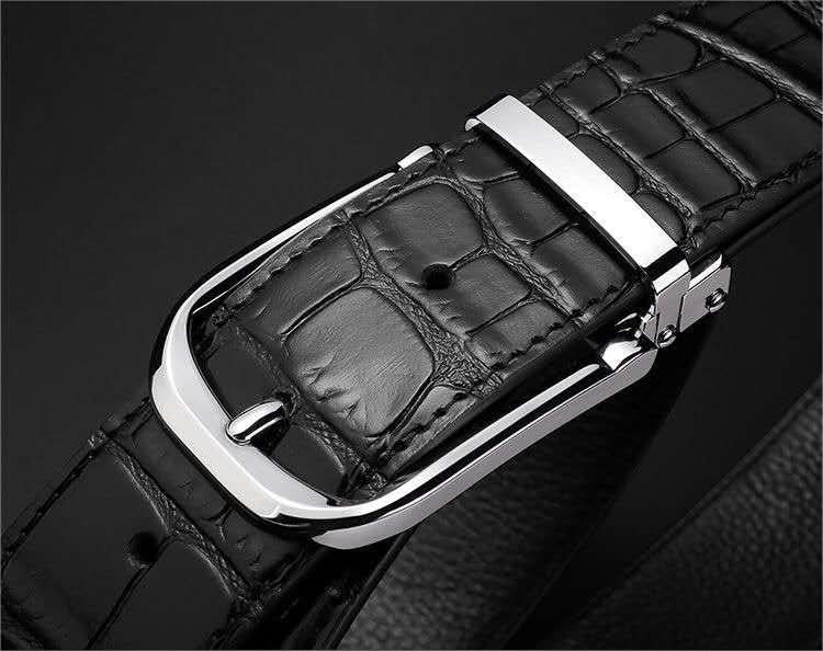 Oxford Men’s Original Leather Belt (Croco Black)