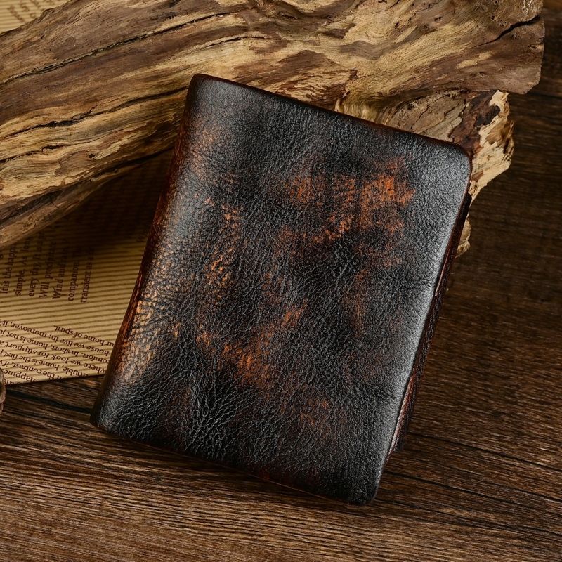 Men’s Vintage Leather Wallet –Handcrafted, Slim & Durable