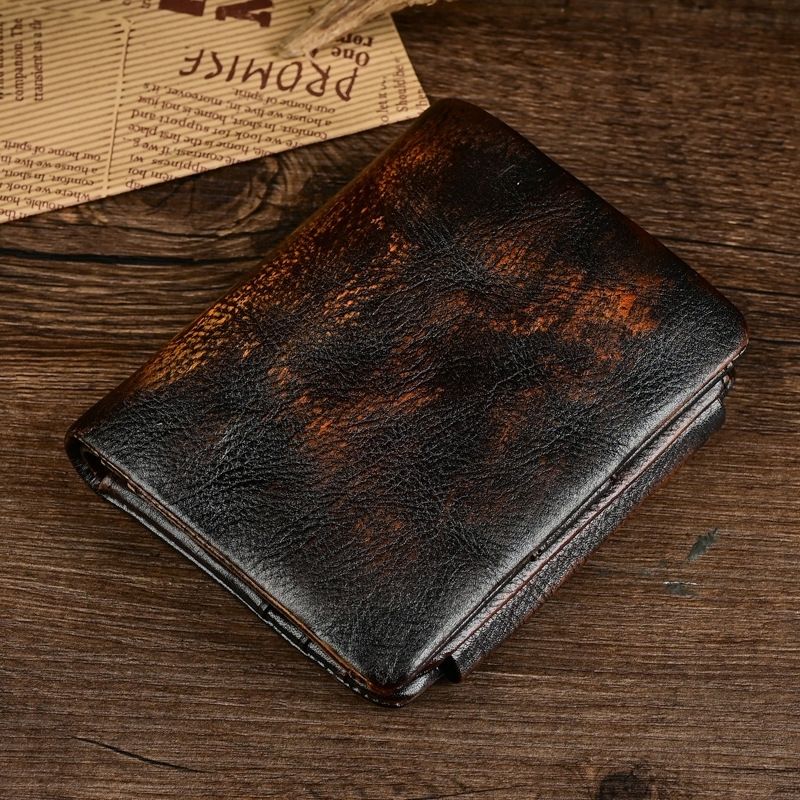 Men’s Vintage Leather Wallet –Handcrafted, Slim & Durable