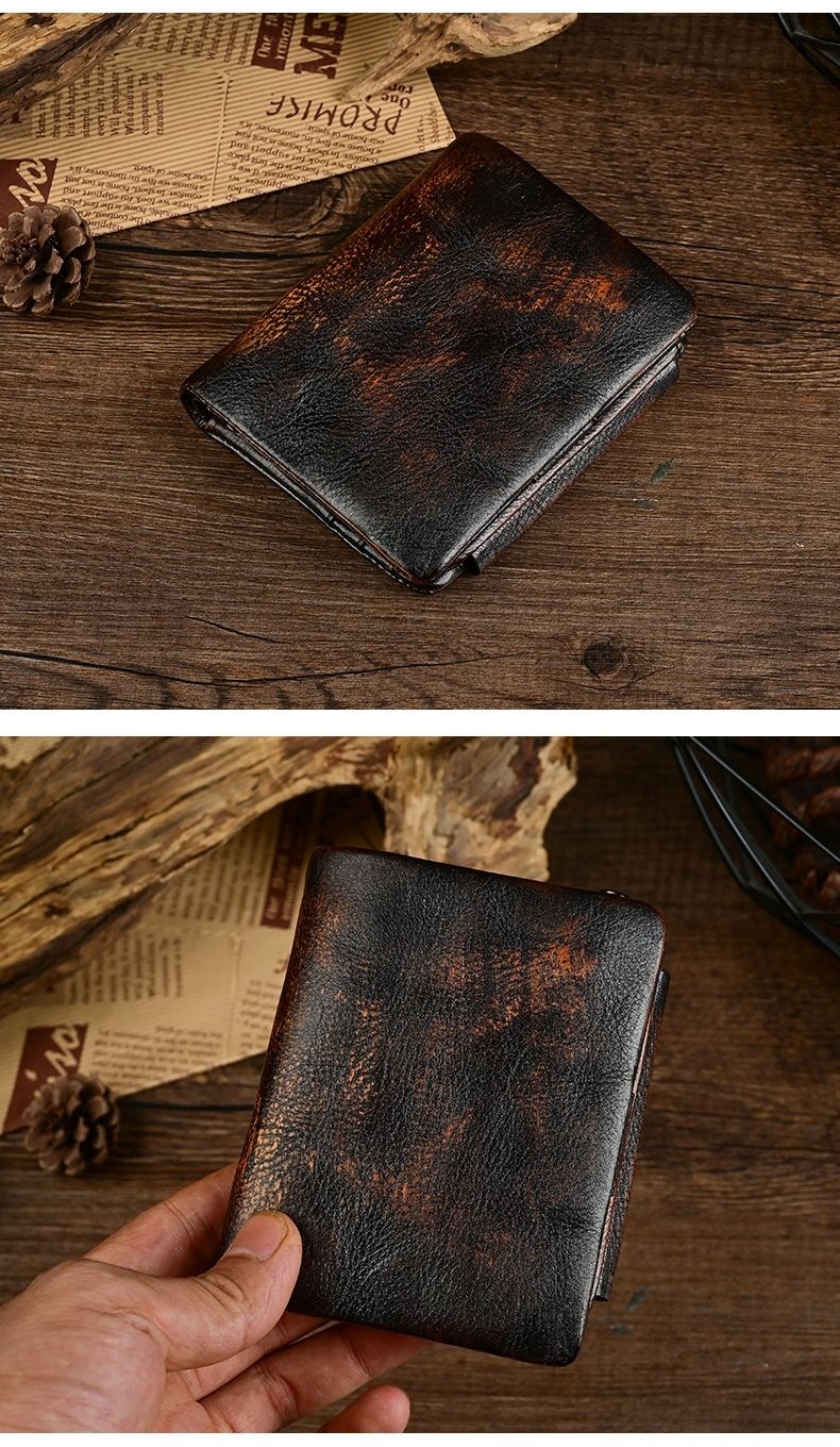 Men’s Vintage Leather Wallet –Handcrafted, Slim & Durable