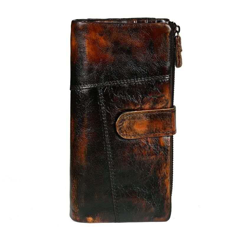 Vintage Flame-Black Leather Wallet – Style Meets Functionality