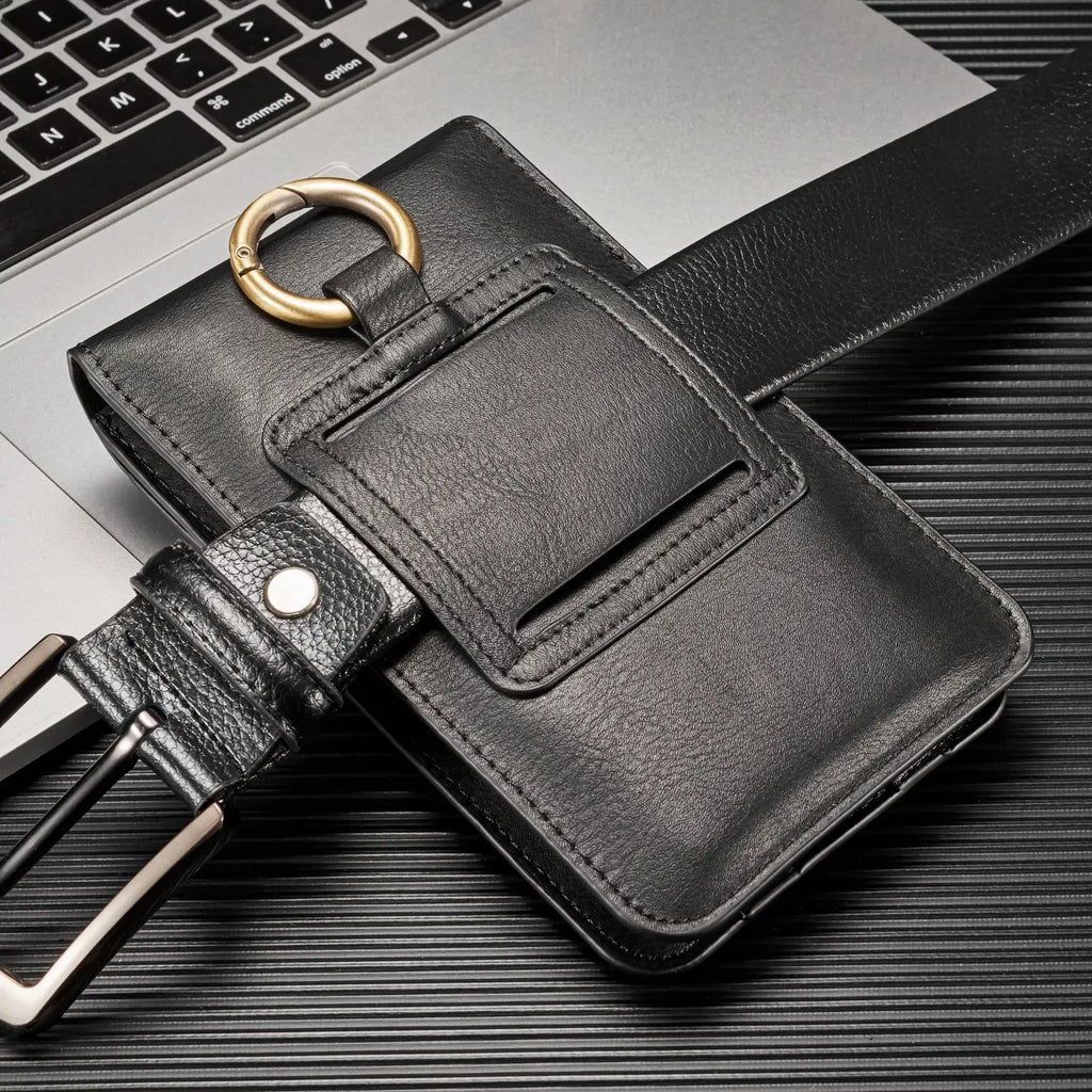 Men's Genuine Leather Retro Belt Bag